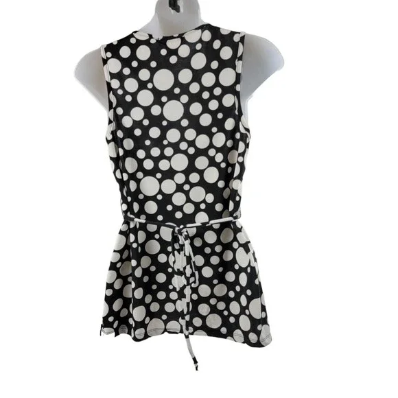 Vintage 90s Wet Seal Dressy Tank Top Blouse Womens S / M Embellished Polkadot - Picture 3 of 16
